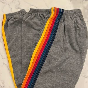 Aviator Nation 5 stripe sweatpants Heather gray